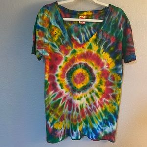 Size medium 100% cotton tie-dye, by Candy vibrant Rasta colors!
